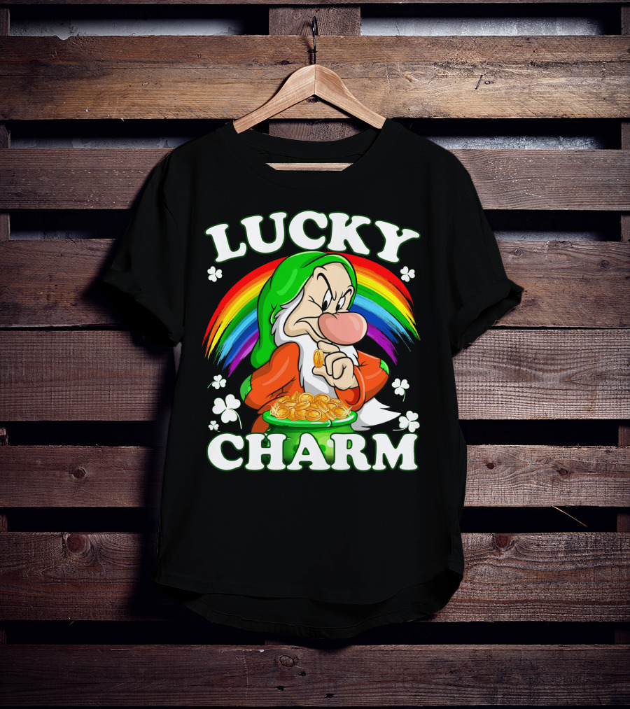 Lucky Charm Grumpy Dwarf Rainbow Treasure T-Shirt