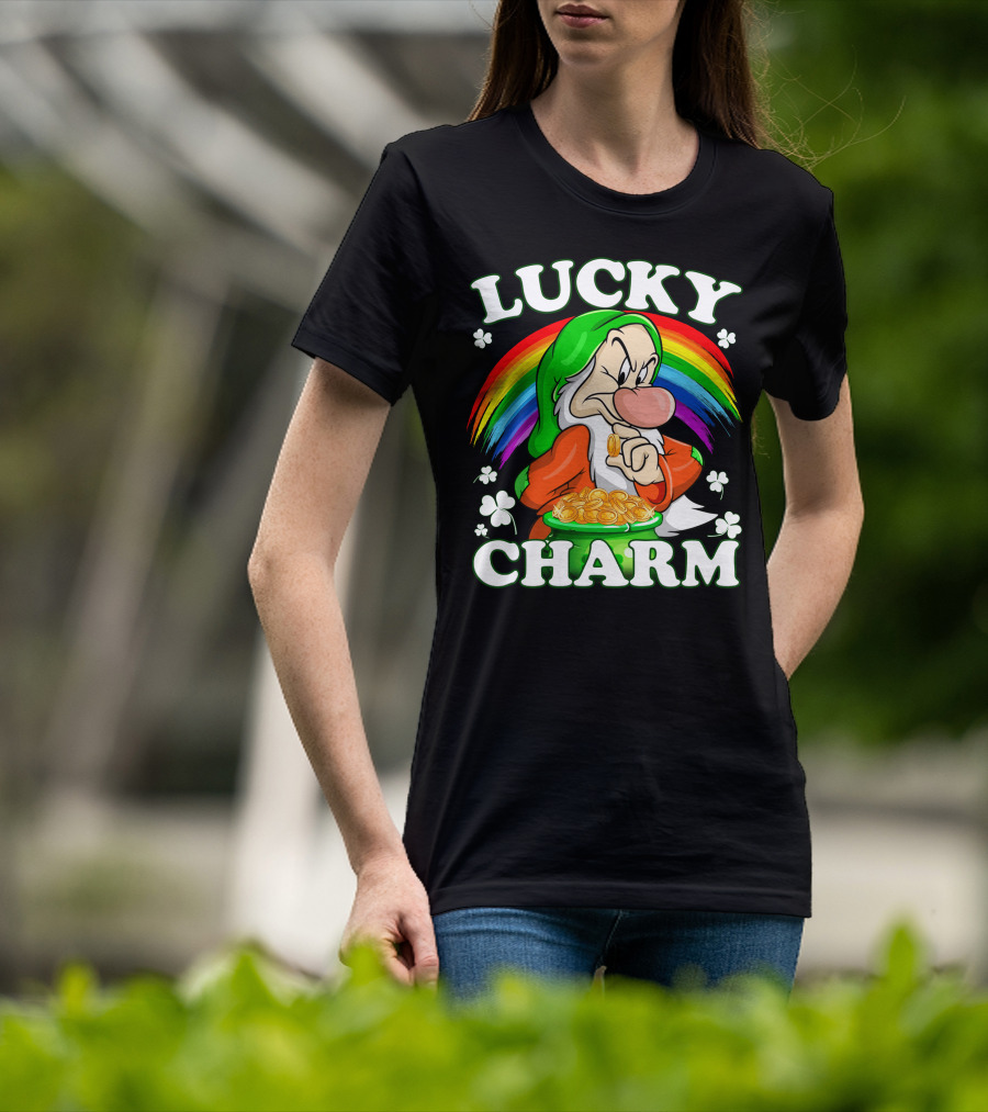 Lucky Charm Grumpy Dwarf Rainbow Treasure T-Shirt