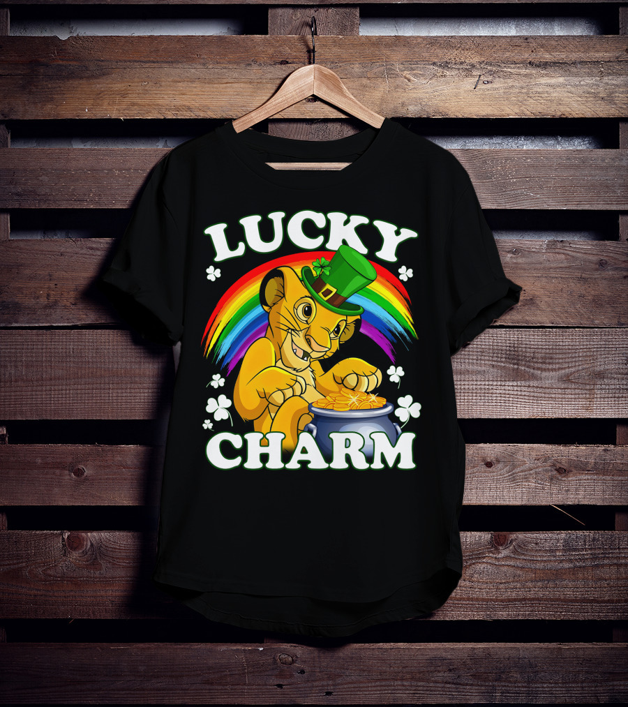 Lucky Charm Simba Rainbow Pot Of Gold T-Shirt