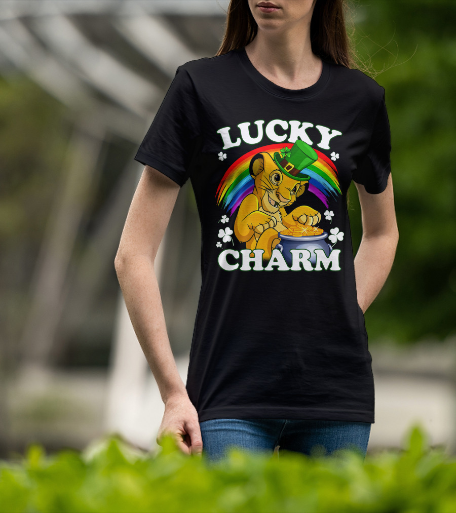 Lucky Charm Simba Rainbow Pot Of Gold T-Shirt