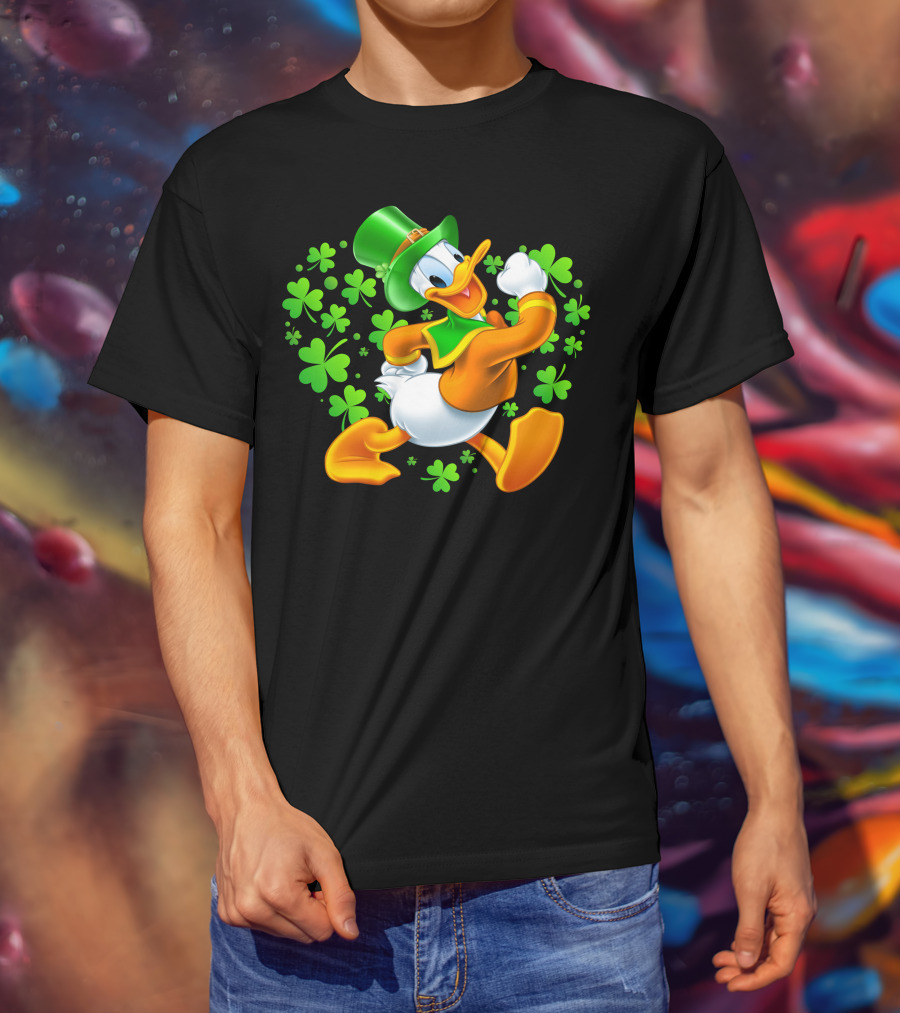 Donald Duck St. Patrick's Day Shamrock Hat T-Shirt