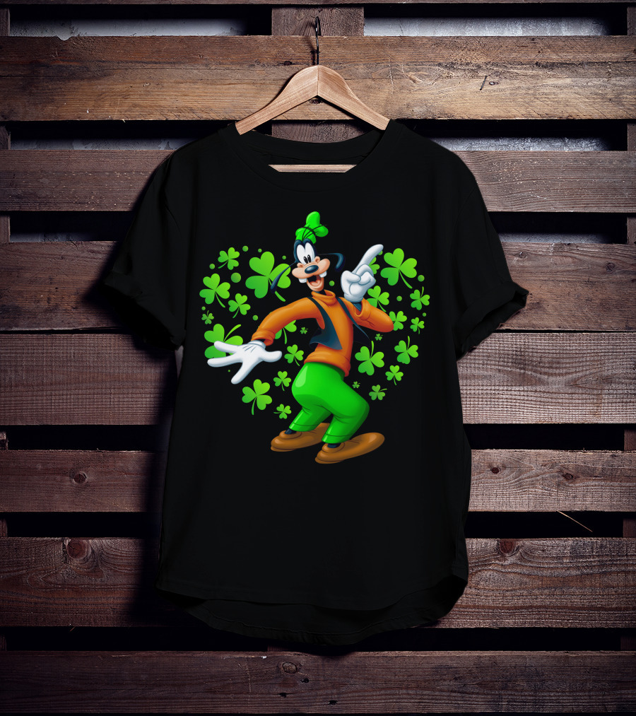 Goofy St. Patrick's Day Shamrock Celebration T-Shirt