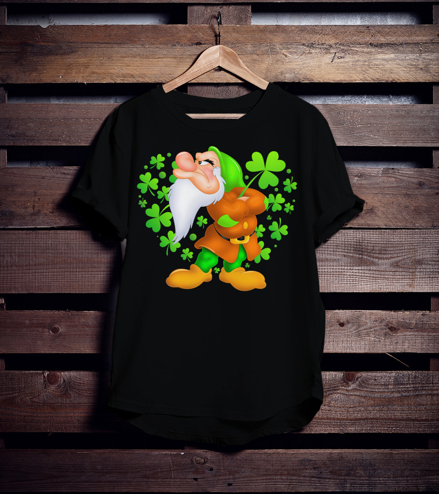 Grumpy Dwarf With Shamrock T-Shirt
