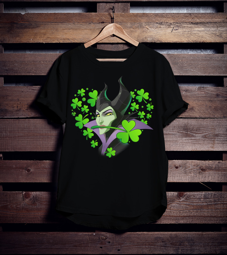 Maleficent Shamrock Heart T-Shirt