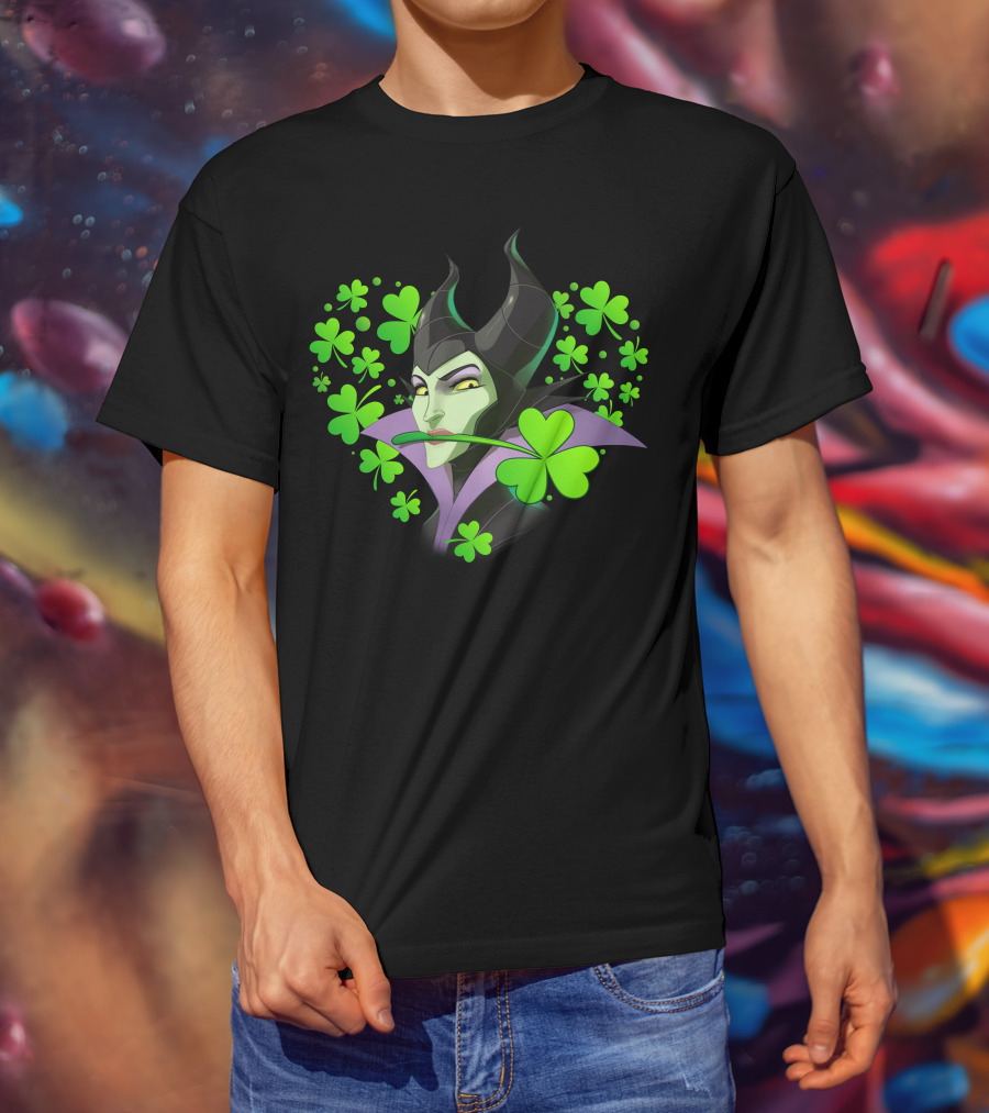 Maleficent Shamrock Heart T-Shirt