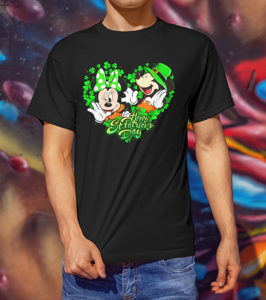 Happy St. Patrick's Day Mickey Minnie T-Shirt