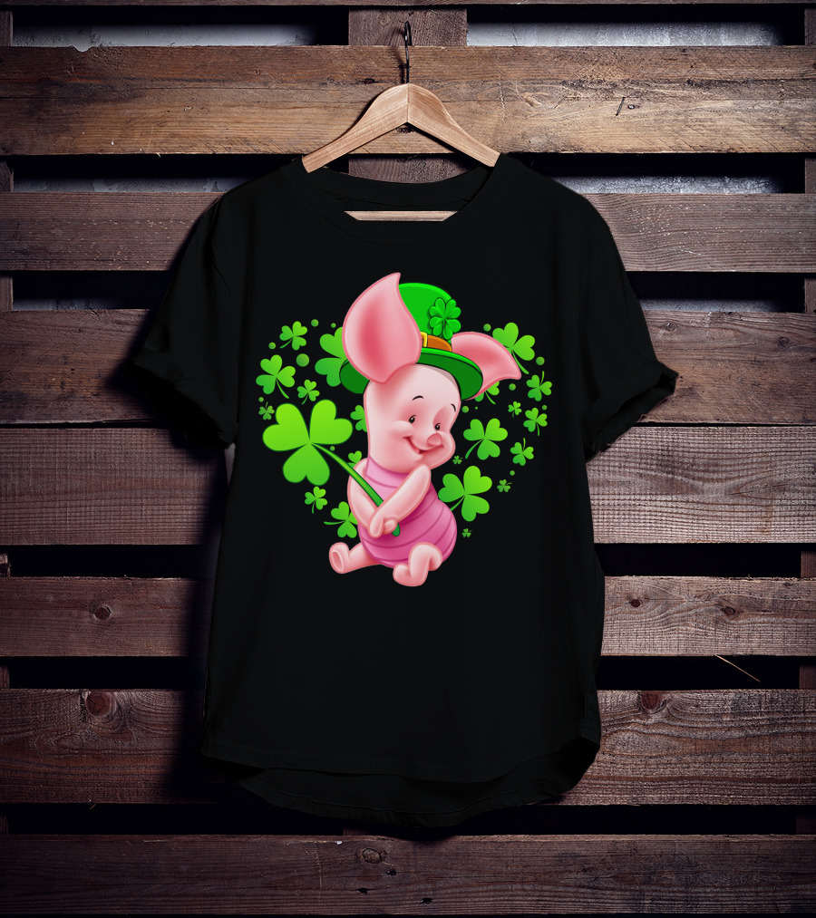 Piglet St. Patrick's Day Clover Celebration T-Shirt