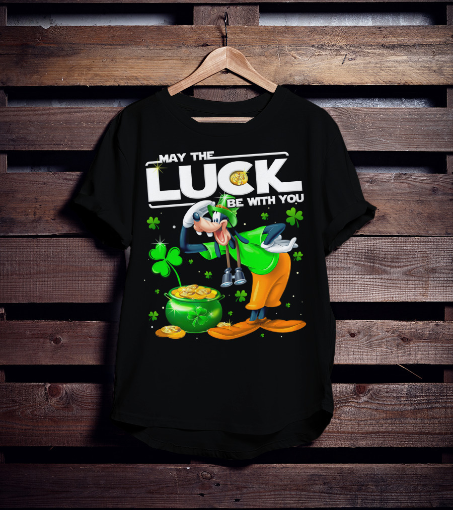 May The Luck Be With You Goofy Coins Clover T-Shirt