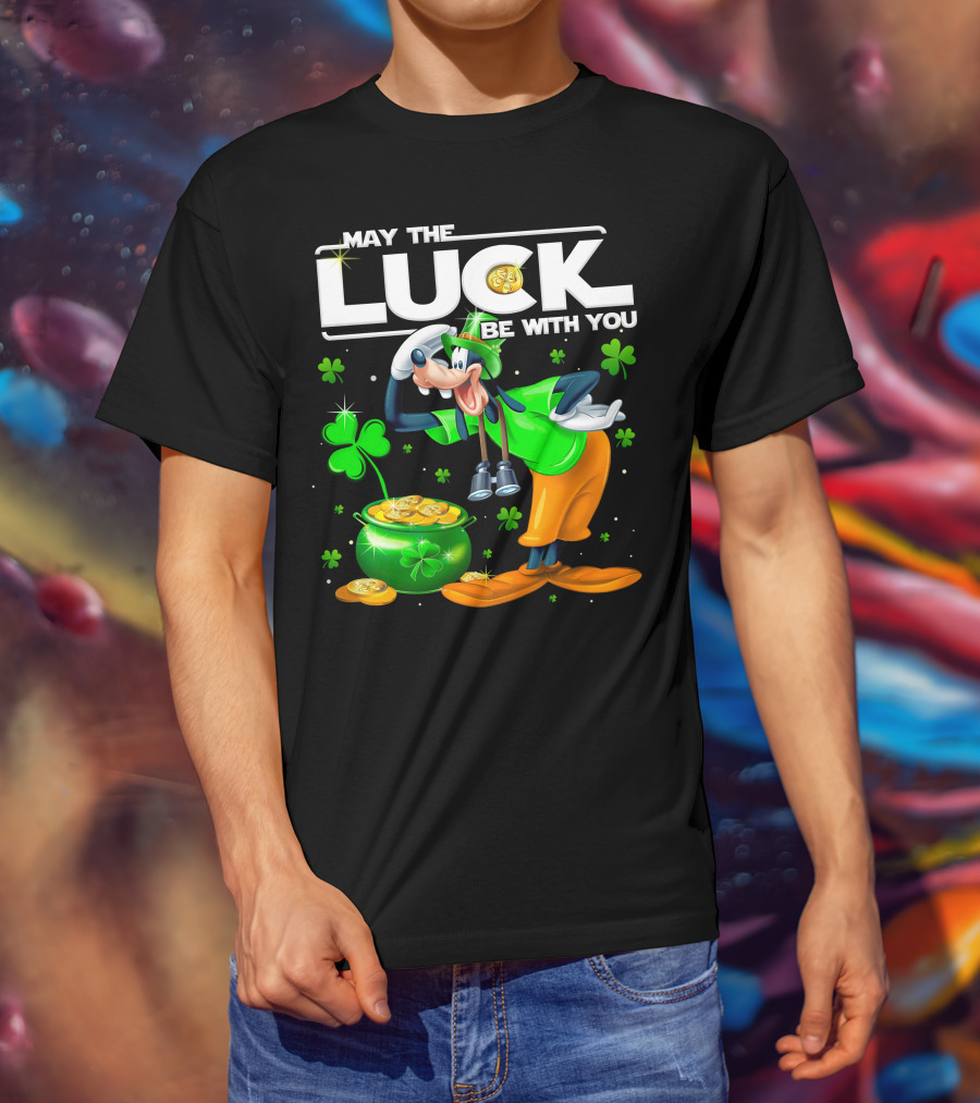 May The Luck Be With You Goofy Coins Clover T-Shirt