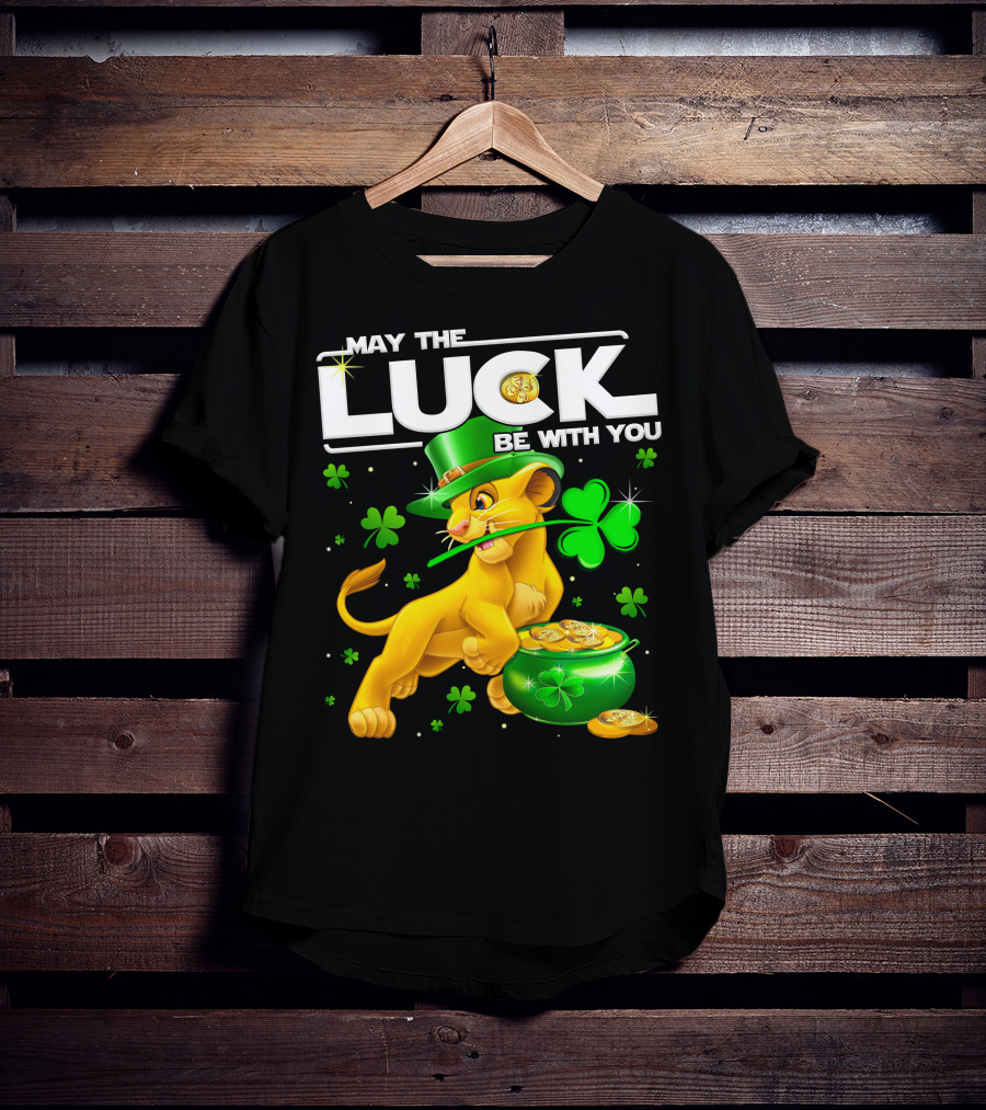 May The Luck Be With You Simba St Patrick's Day T-Shirt