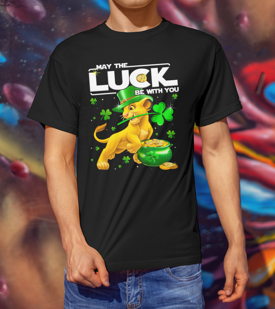 May The Luck Be With You Simba St Patrick's Day T-Shirt