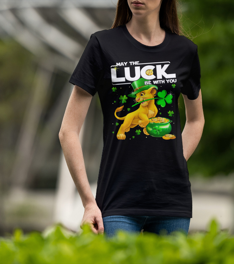 May The Luck Be With You Simba St Patrick's Day T-Shirt