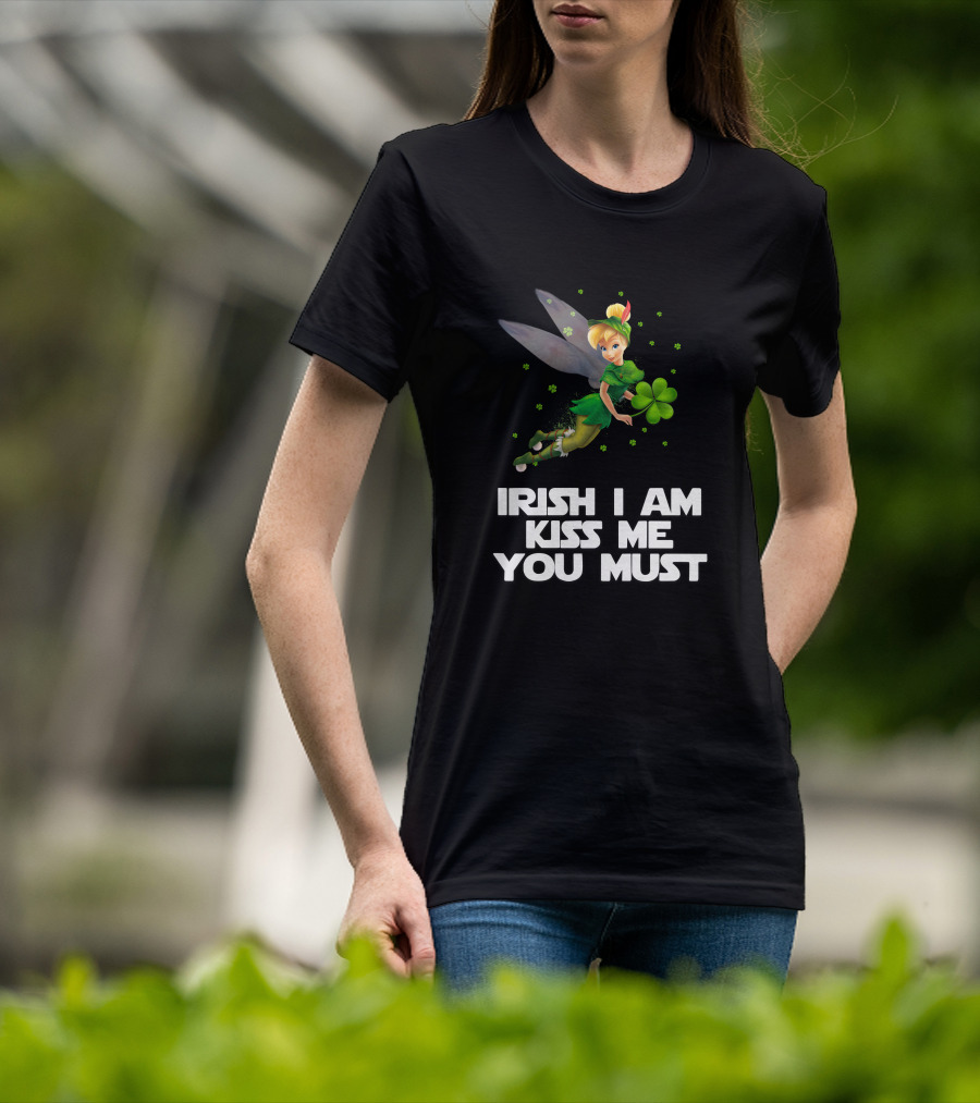 Irish Tinker Bell Kiss Me You Must T-Shirt
