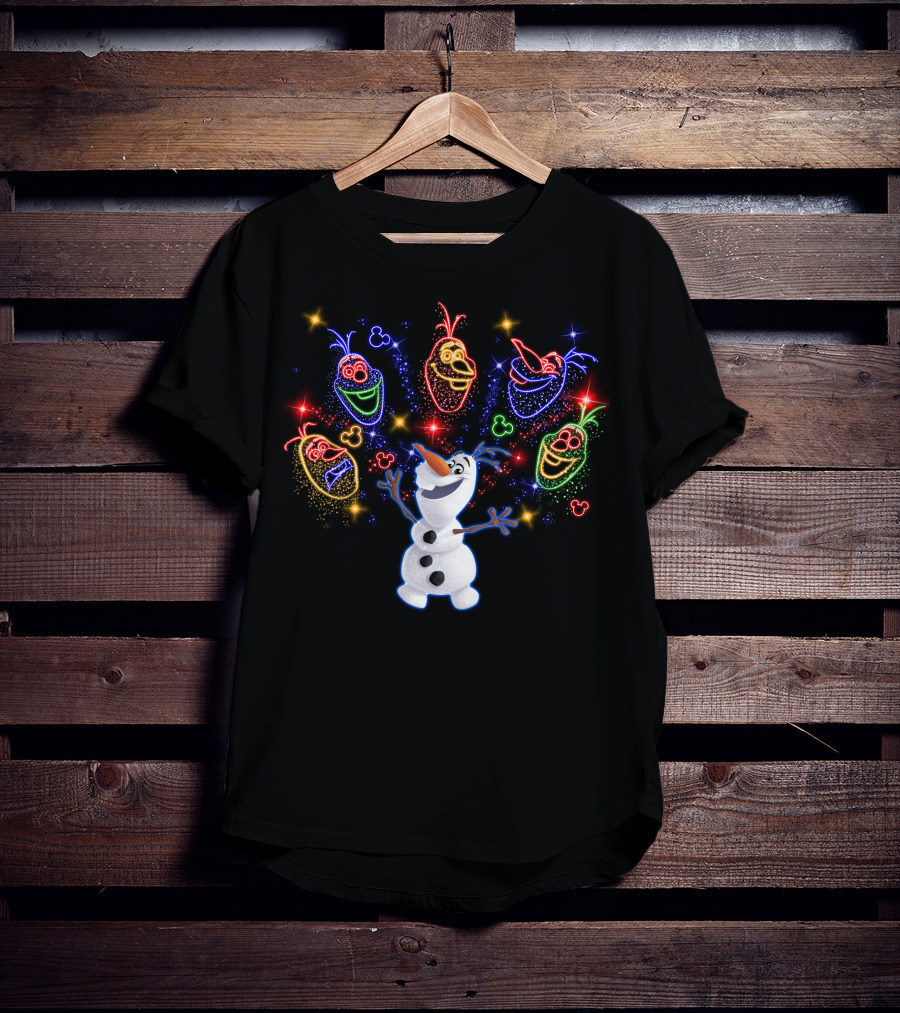 Olaf Frozen Light-Up Face Expressions Celebration T-Shirt