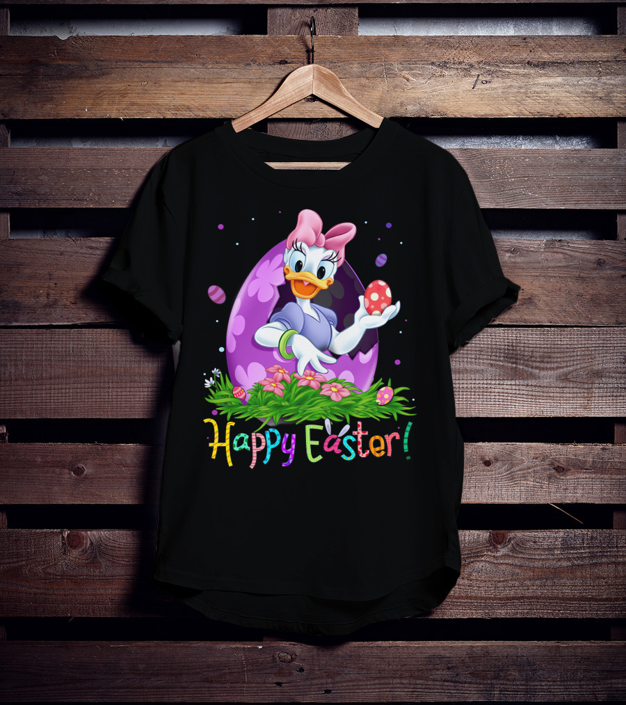 Happy Easter With Daisy Duck And Easter Egg Celebration T-Shirt