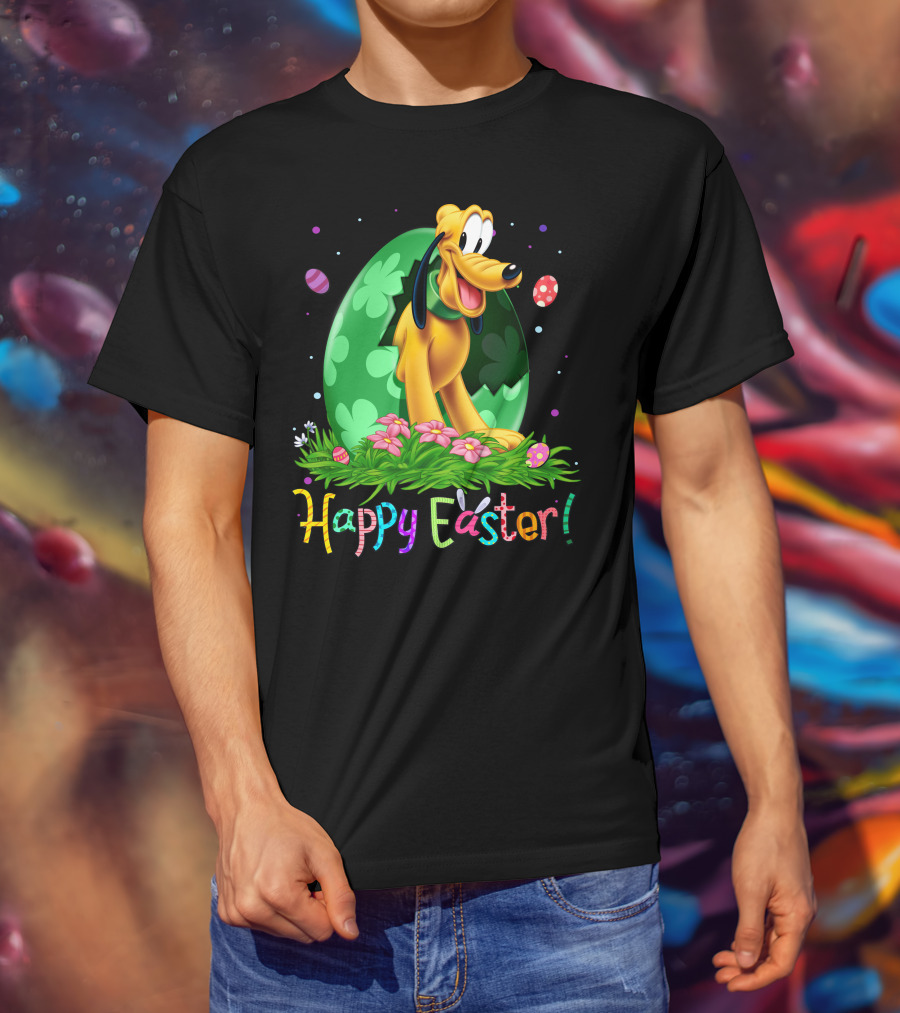 Happy Easter Pluto Disney Easter Egg Hunt T-Shirt