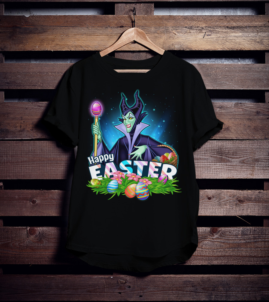 Maleficent Happy Easter Basket And Eggs T-Shirt