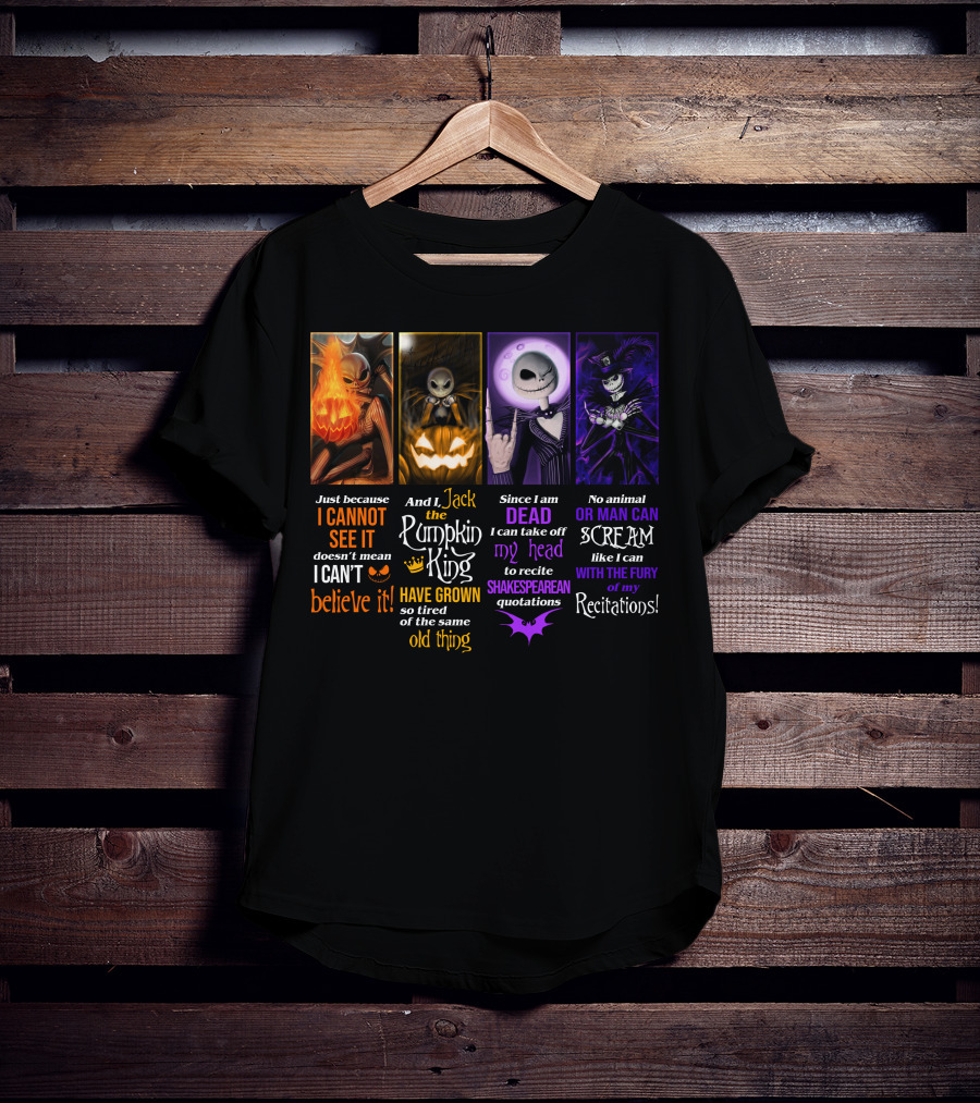 Jack Skellington Pumpkin King Shakespearean Quotations Fury Recitations T-Shirt