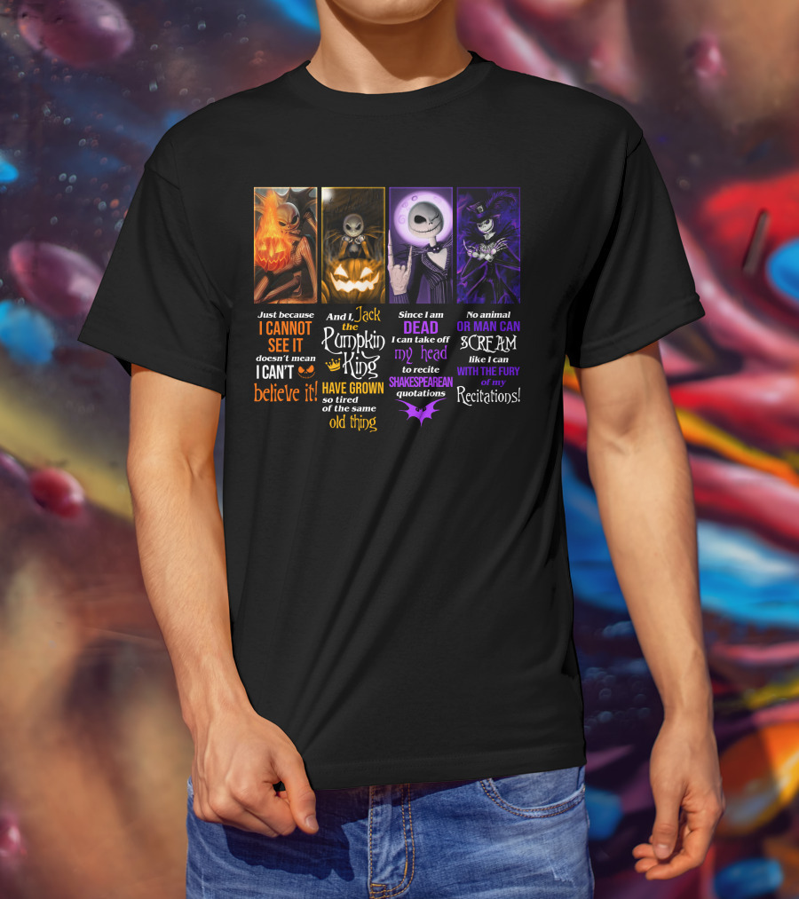 Jack Skellington Pumpkin King Shakespearean Quotations Fury Recitations T-Shirt
