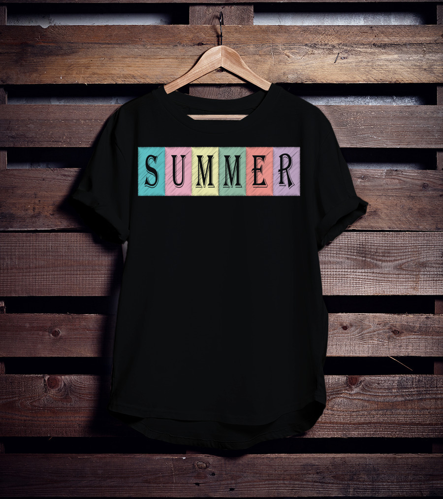 Summer Pastel Blocks Color Vibes T-Shirt