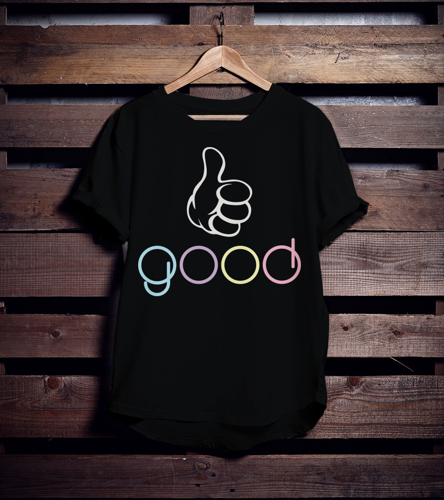Good Thumbs Up Pastel Text T-Shirt
