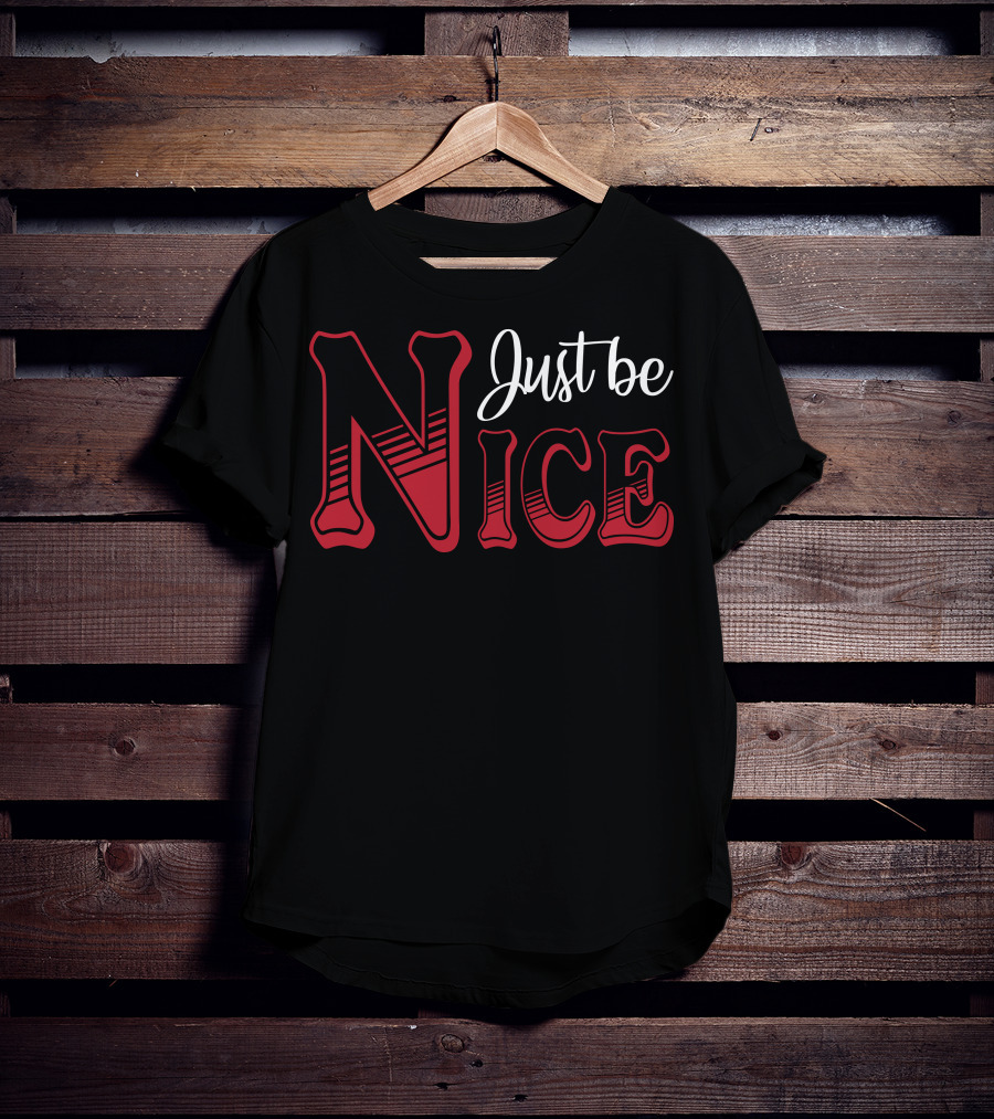 Just Be Nice Retro Lettering T-Shirt