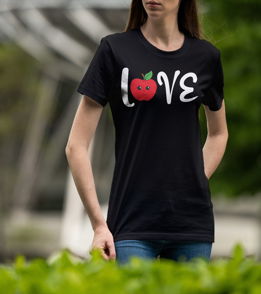 Love Cute Apple Emoji T-Shirt