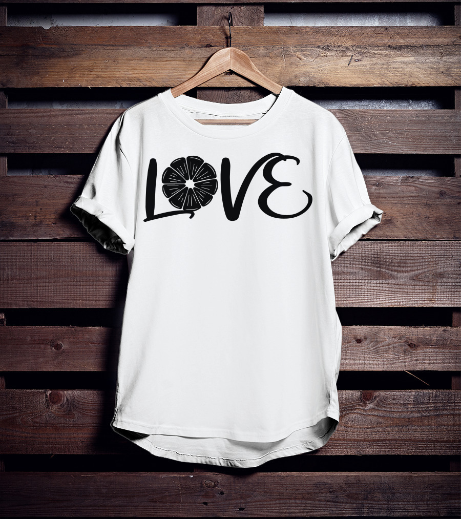 LOVE LEMON Sliced Citrus Typography T-Shirt