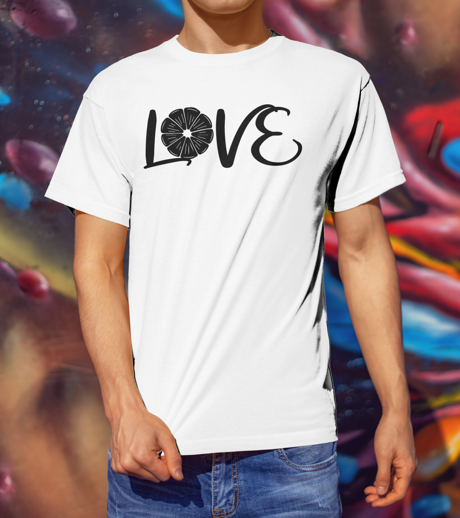LOVE LEMON Sliced Citrus Typography T-Shirt