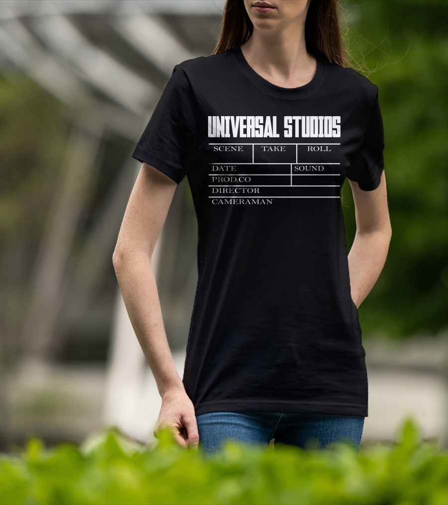 Universal Studios Scene Take Roll Date Sound Prod.co Director Cameraman T-Shirt