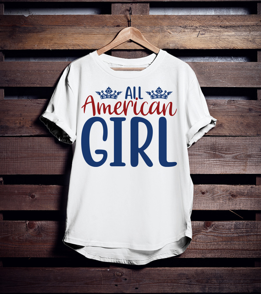 All American Girl With Crown Elements T-Shirt