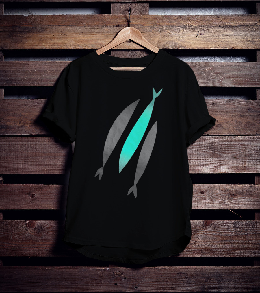 Three Fish Minimalist Abstract Trio T-Shirt