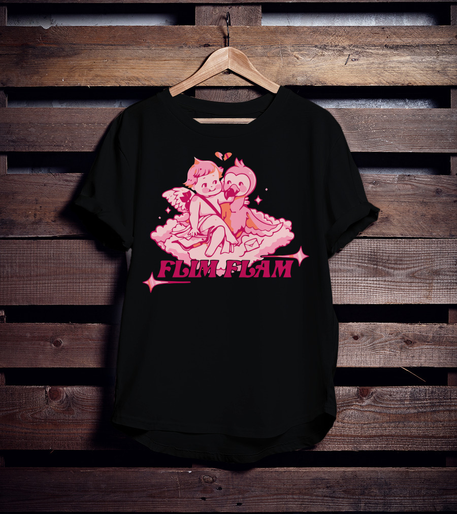 Flim Flam Cupid Flamingo T-Shirt