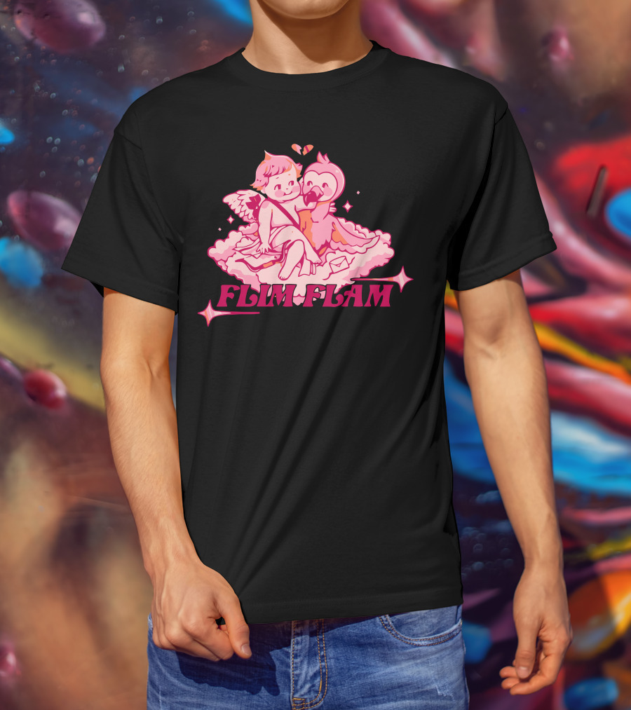 Flim Flam Cupid Flamingo T-Shirt