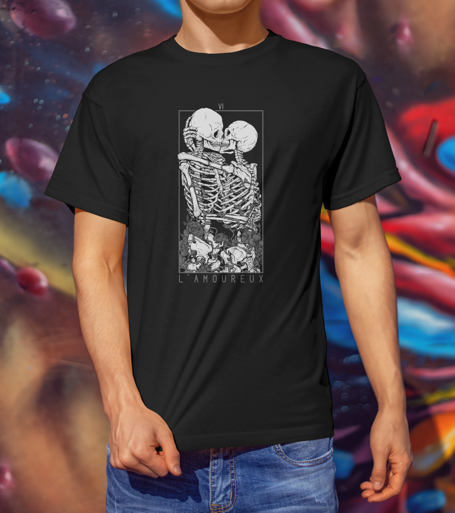 VI L'Amoureux Les Amoureux Classique Skeleton Embrace T-Shirt