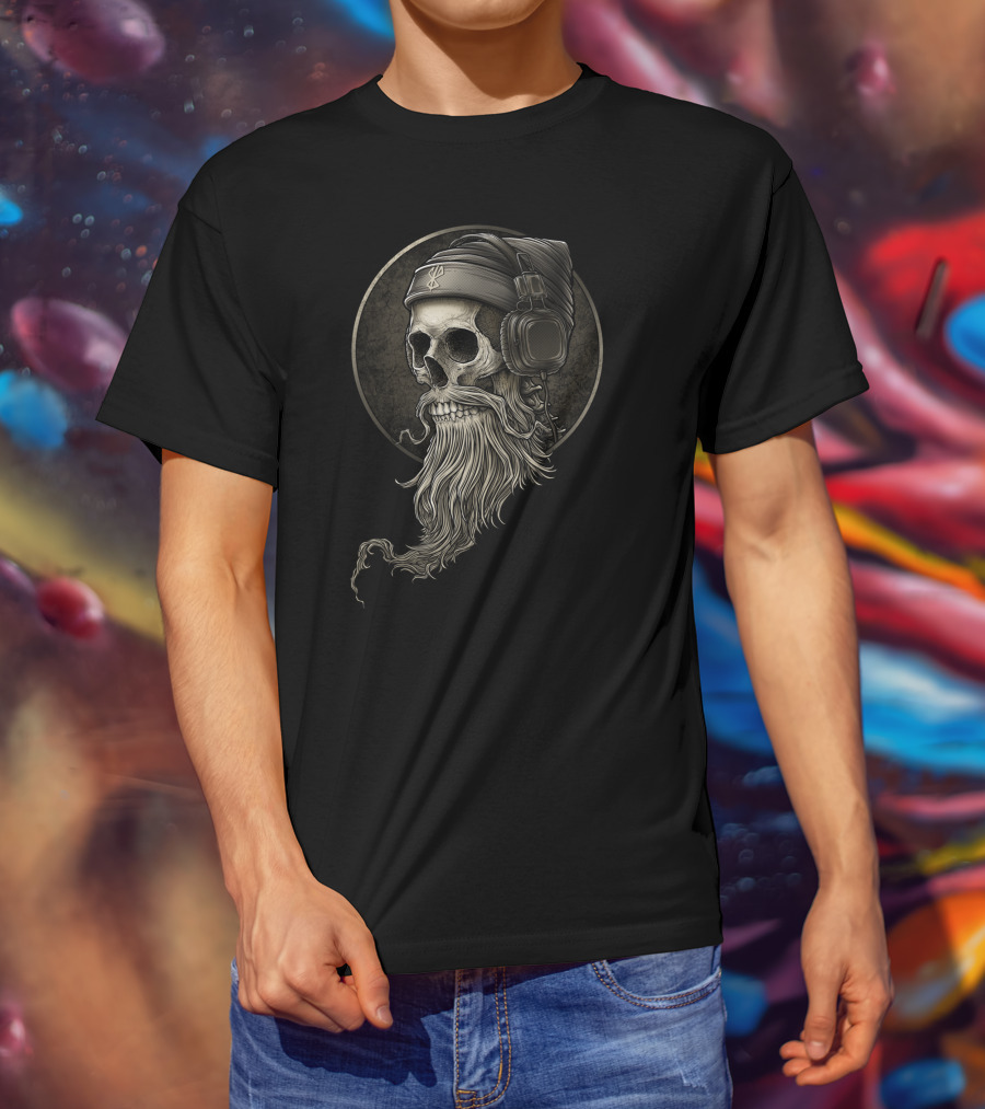 Winya No 99 Essentiel Skull With Headphones And Beanie T-Shirt