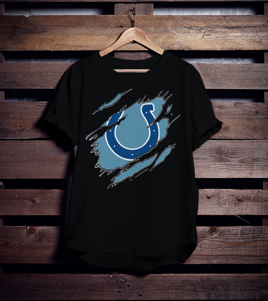 Indianapolis Colts Horseshoe Logo Claw Marks T-Shirt