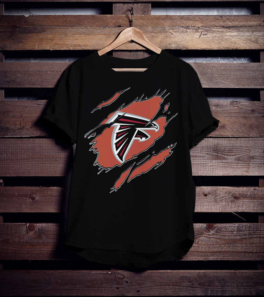 Atlanta Falcons Logo Ripped T-Shirt