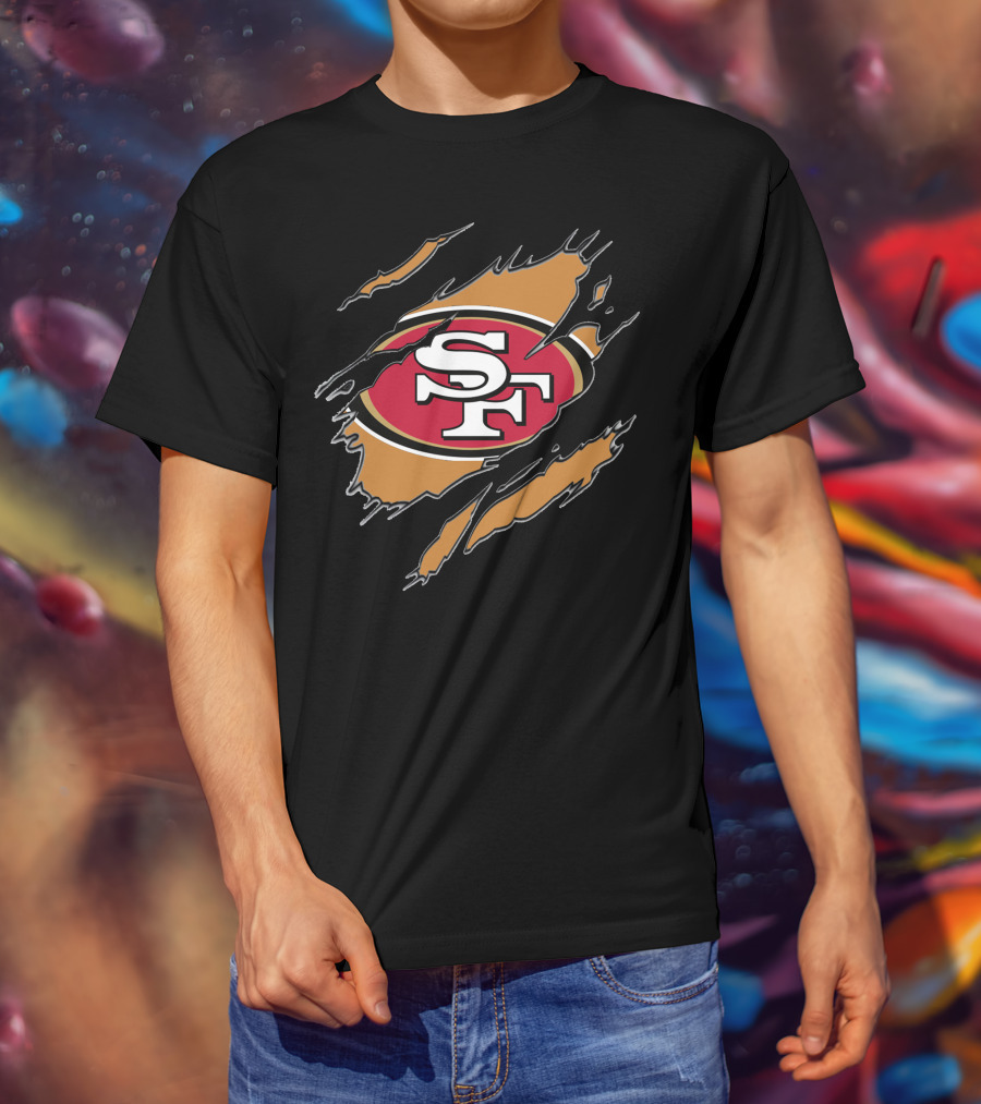 San Francisco 49ers Sf Logo Claw Rip T-Shirt