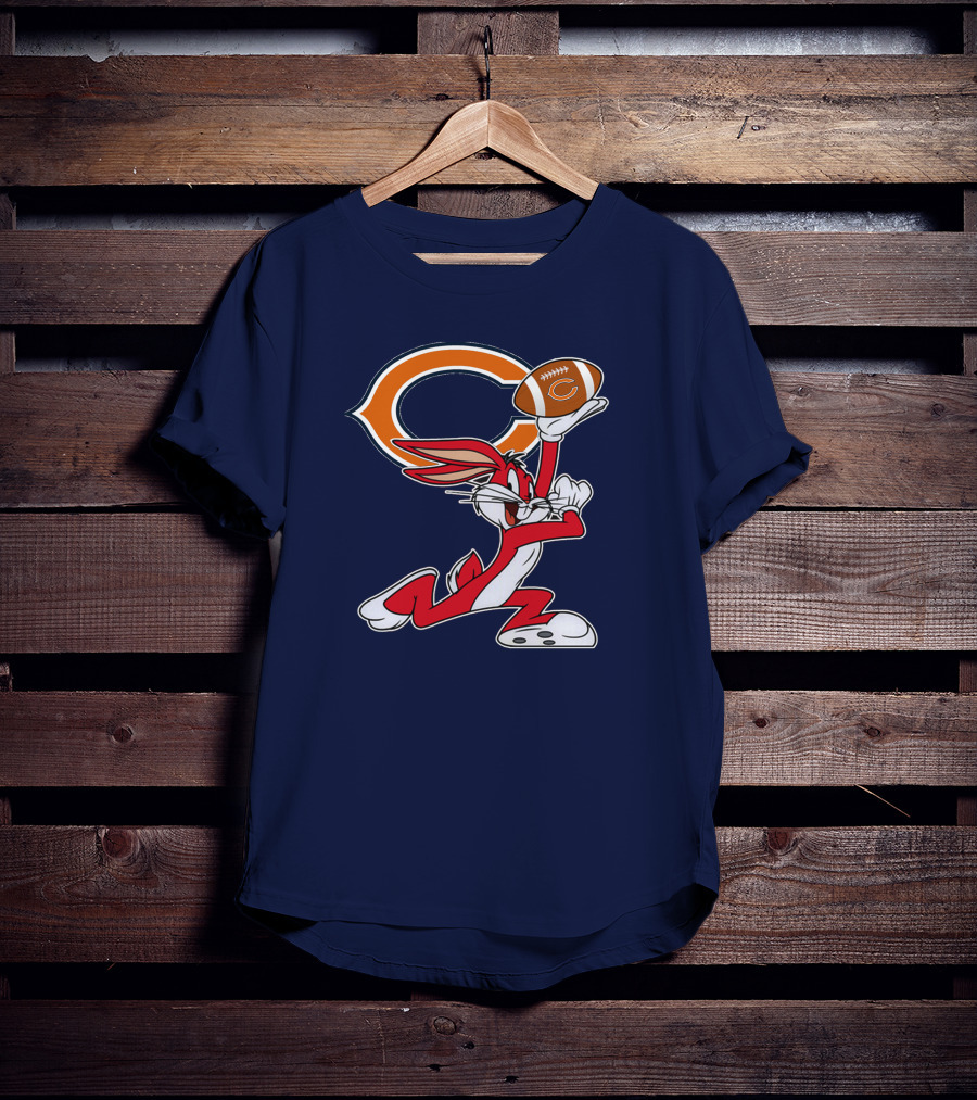 Chicago Bears Bugs Bunny Chiefs Football T-Shirt