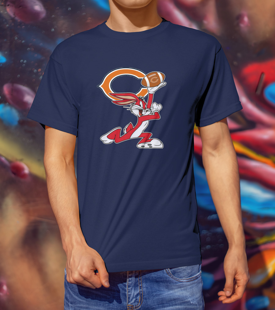 Chicago Bears Bugs Bunny Chiefs Football T-Shirt