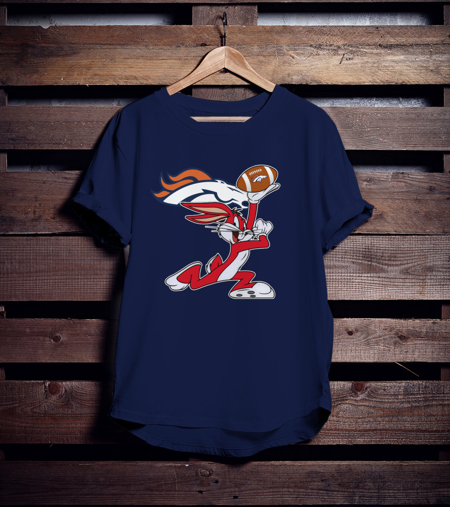 Denver Broncos Bugs Bunny Football Chiefs T-Shirt