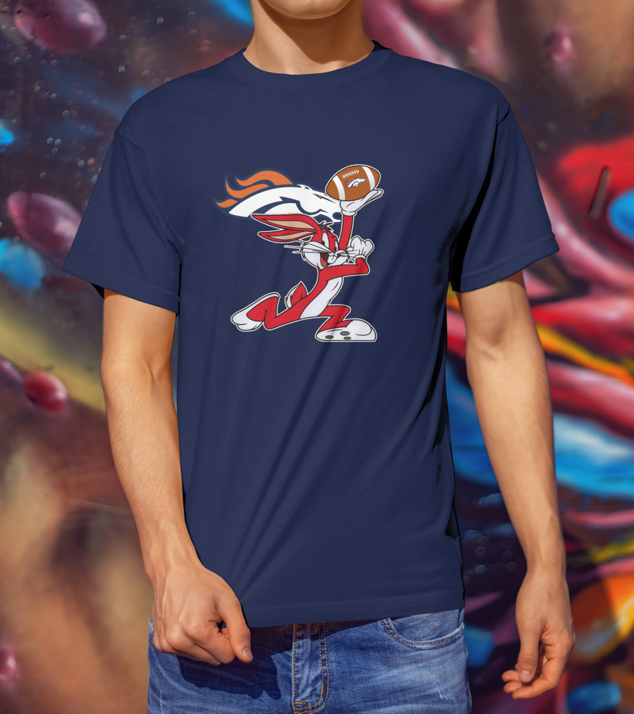 Denver Broncos Bugs Bunny Football Chiefs T-Shirt