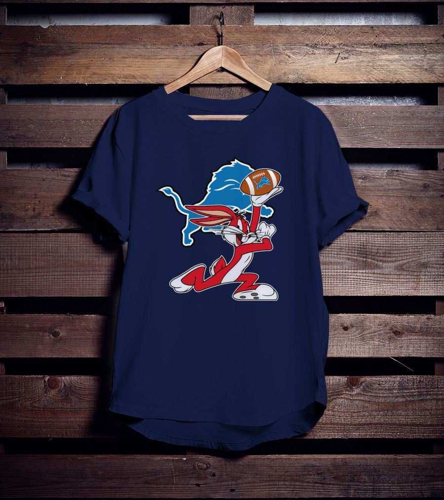 Detroit Lions Bugs Bunny Chiefs Crossover T-Shirt