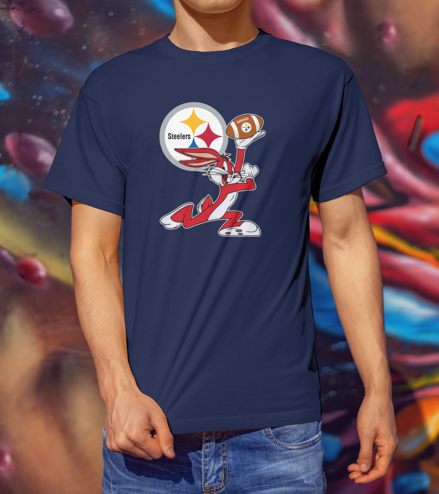 Pittsburgh Steelers Bunny Football T-Shirt