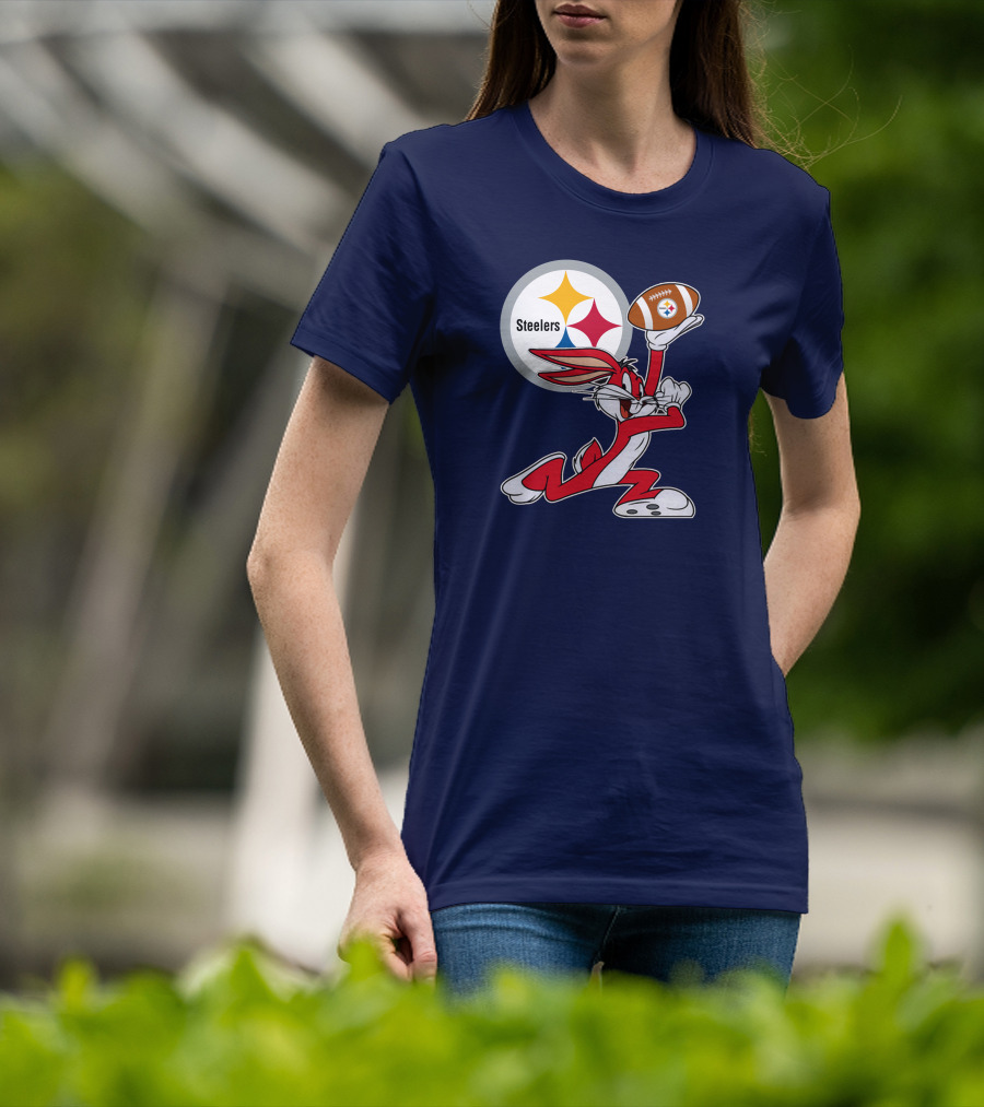 Pittsburgh Steelers Bunny Football T-Shirt