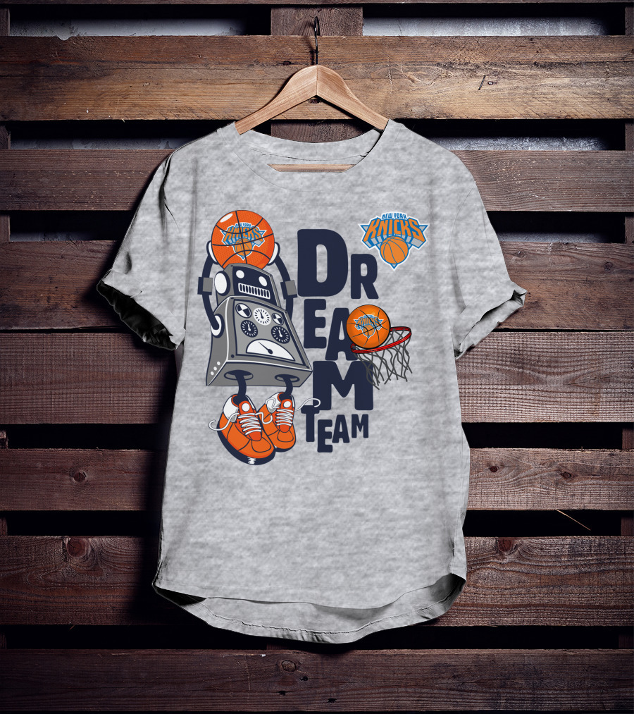 New York Knicks Dream Team Robot Basketball Players T-Shirt
