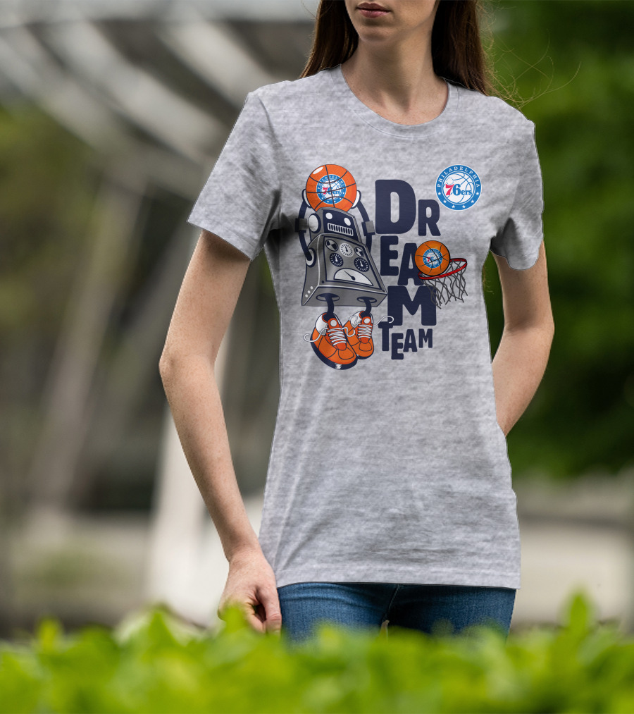 Philadelphia 76ers Robot Basketball Dream Team T-Shirt