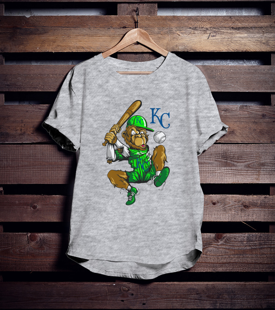 Kansas City Royals Monkey With Bat And Baseball T-Shirt