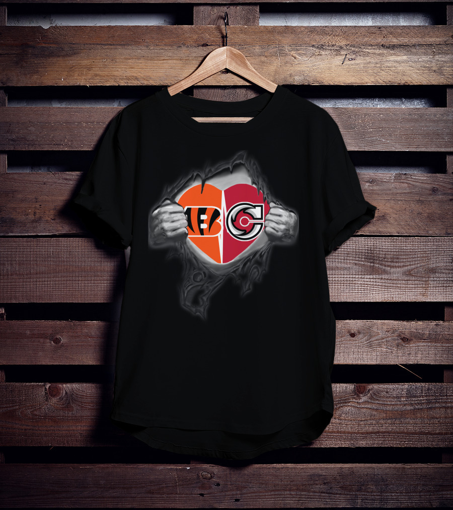 Bengals Cincinnati Cyclones Heart T-Shirt